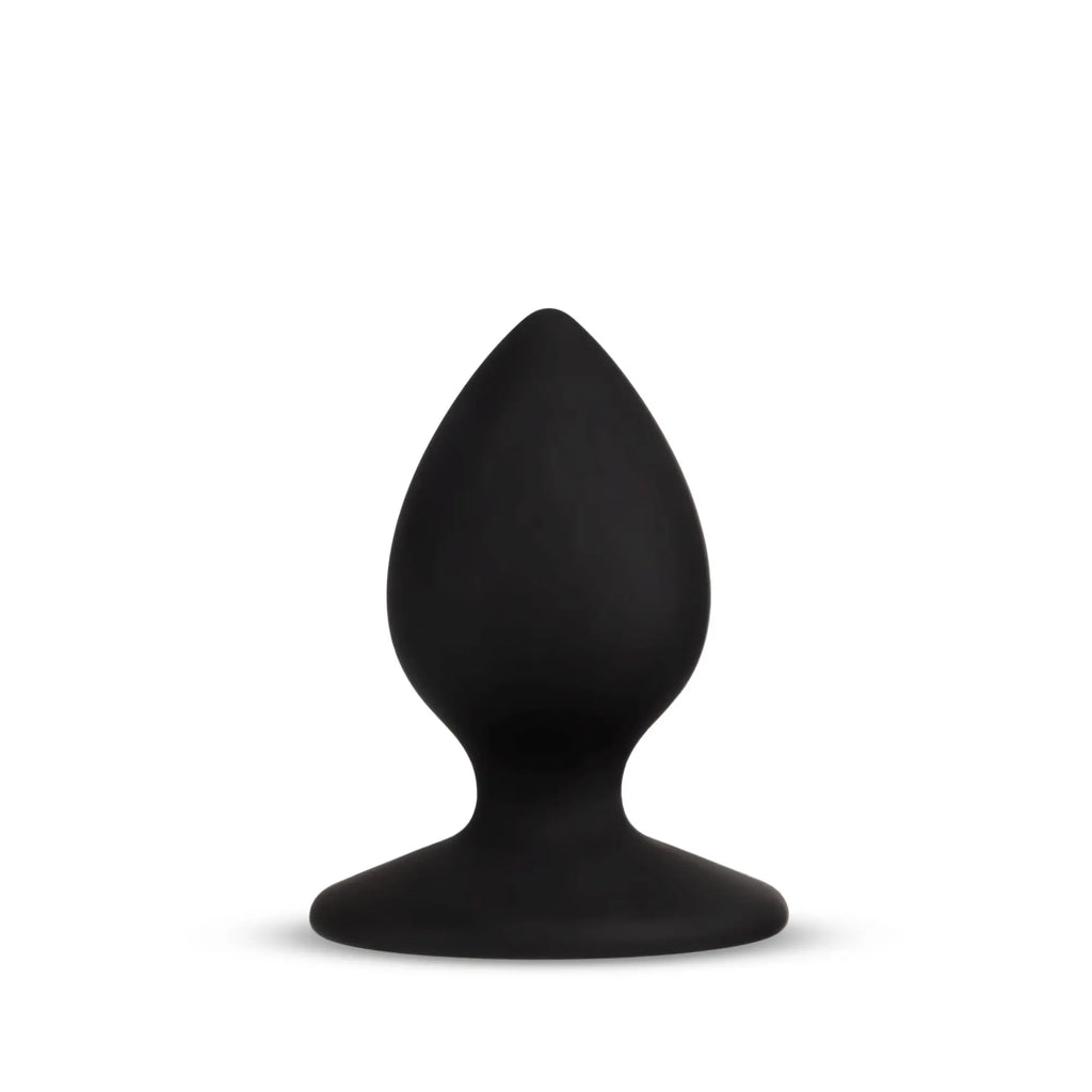 Temptasia Temptasia slave plug black silicone anal plug with smooth teardrop head and wide base for stability
