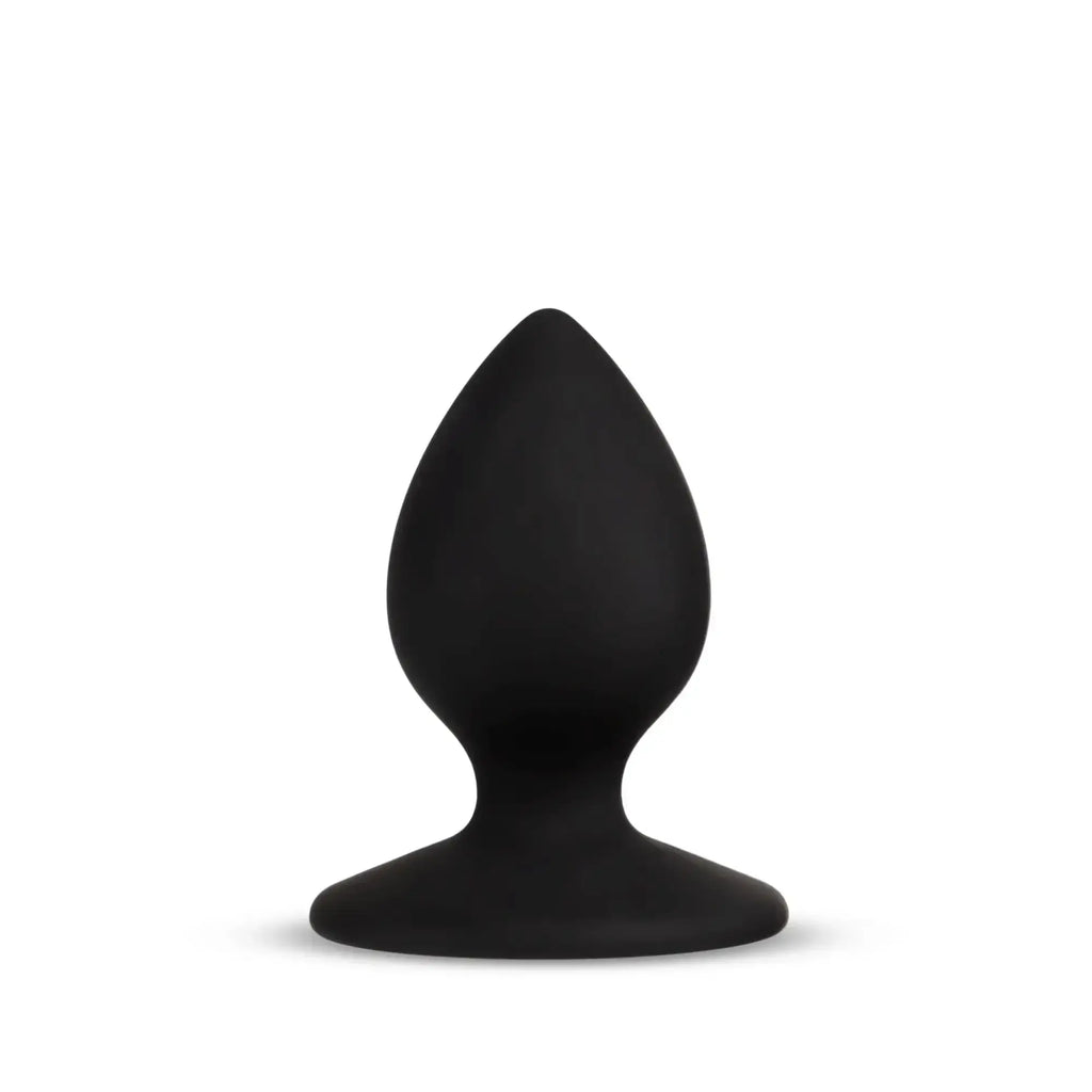 Temptasia Temptasia slave plug black silicone anal plug with smooth teardrop head and wide base for stability