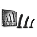 Black silicone temptasia twist kit set of three with four textured tapered inserts in varying sizes for versatile use