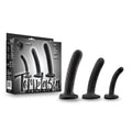 Black silicone temptasia twist kit set of three with four textured tapered inserts in varying sizes for versatile use