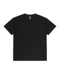 A solid black, short-sleeve crewneck Core Tee on a white background with a small brand tag inside the collar.