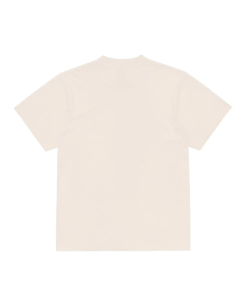 Plain, short-sleeve Superior Tee in a solid cream color, shown from the back.