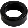 TitanMen cock ring black made of smooth black rubber with a glossy finish and uniform circular shape