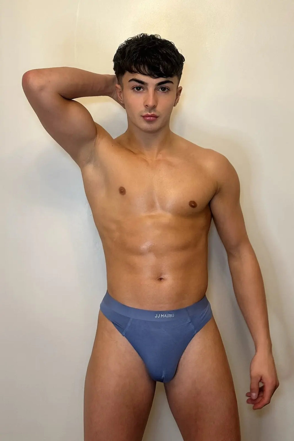 JJ Malibu Men's Premium Modal Athletic Thong - Steel Blue