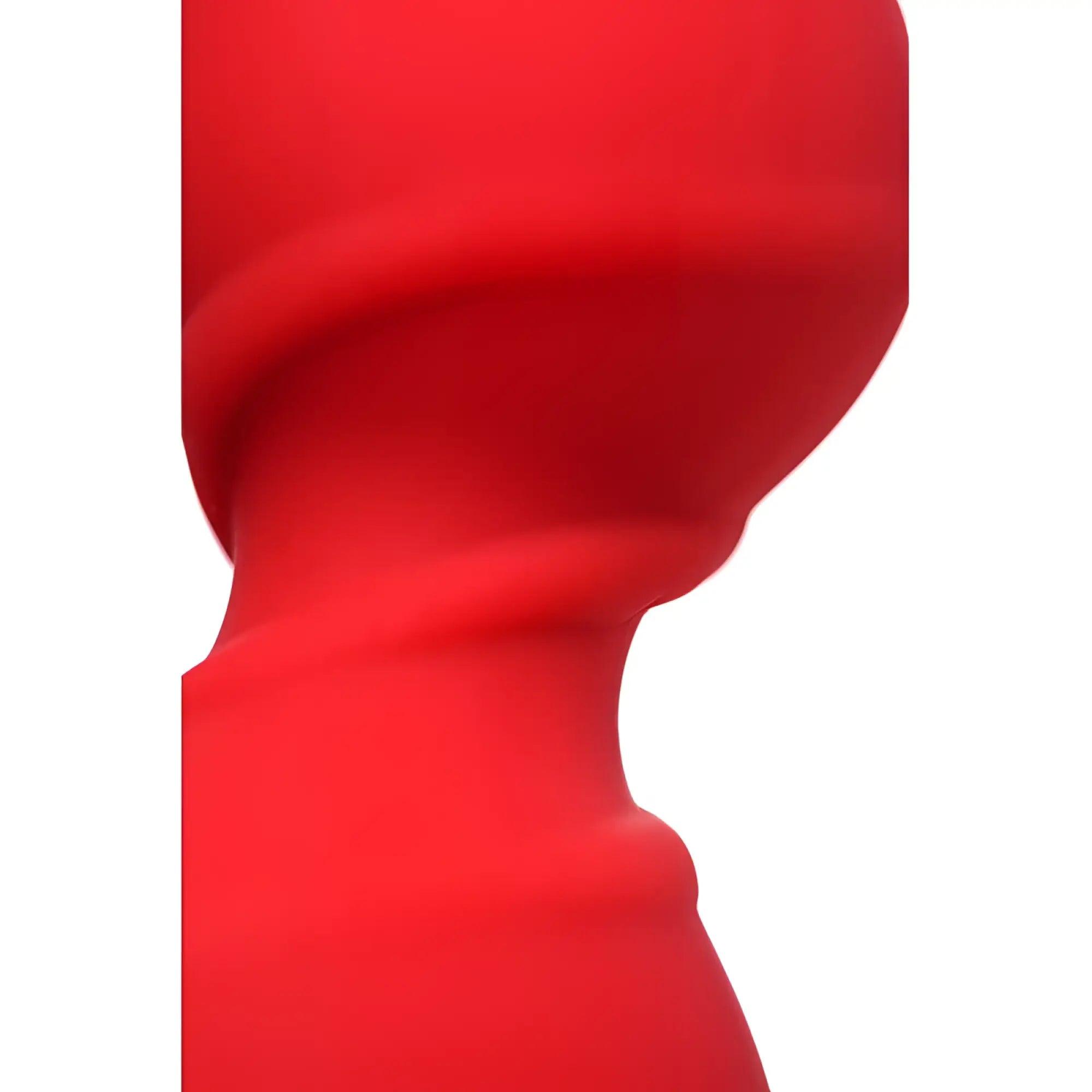 Red silicone anal plug from the todo todo anal plug trio with smooth rounded contours and a tapered design