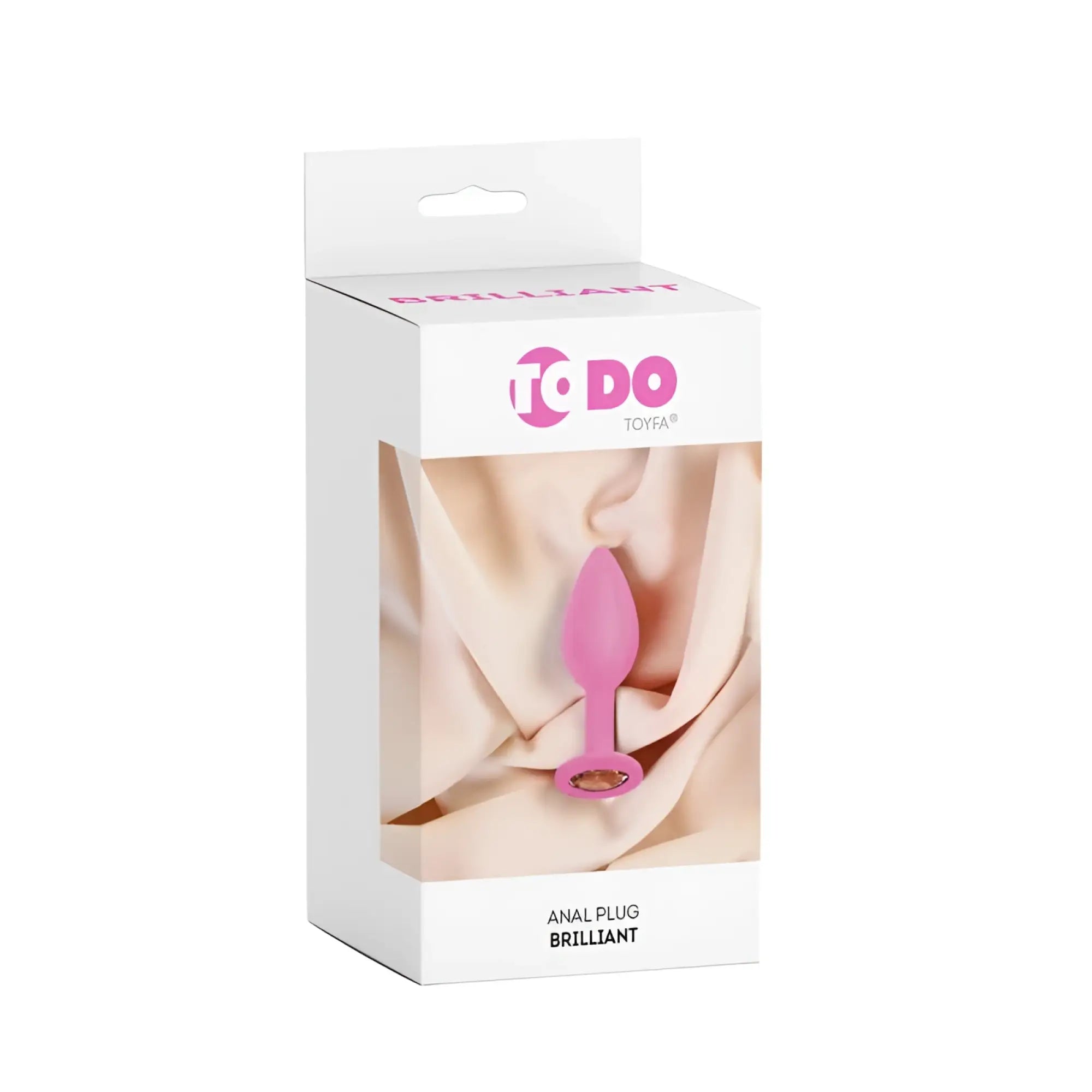 Pink silicone anal plug with ring base from to do branded as brilliant for comfortable anal play