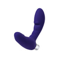 Purple silicone ToDo ToDo Bruman vibrating prostate stimulator with a silver metallic base for targeted stimulation