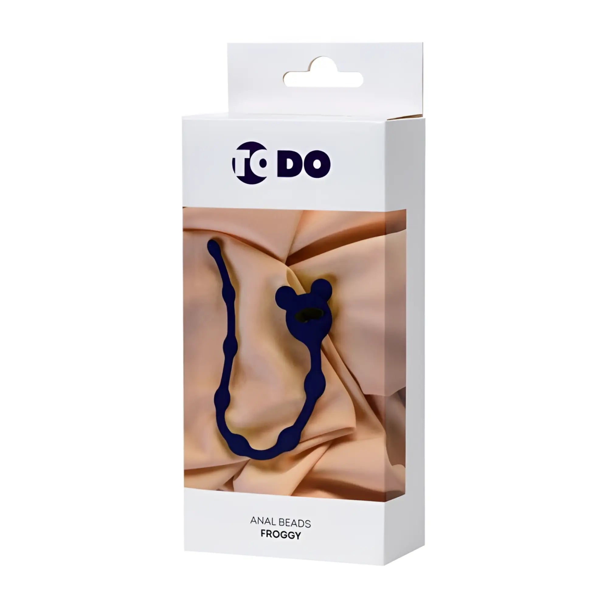 ToDo ToDo Froggy anal chain navy blue made of dark blue silicone shaped like a frog with rounded ears and small nose