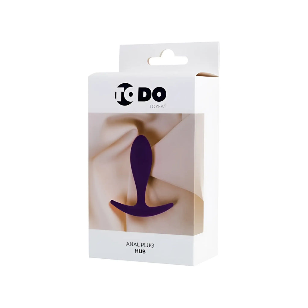 Purple silicone anal plug with curved base branded to do by toyfa from todo todo hub anal plug violet product