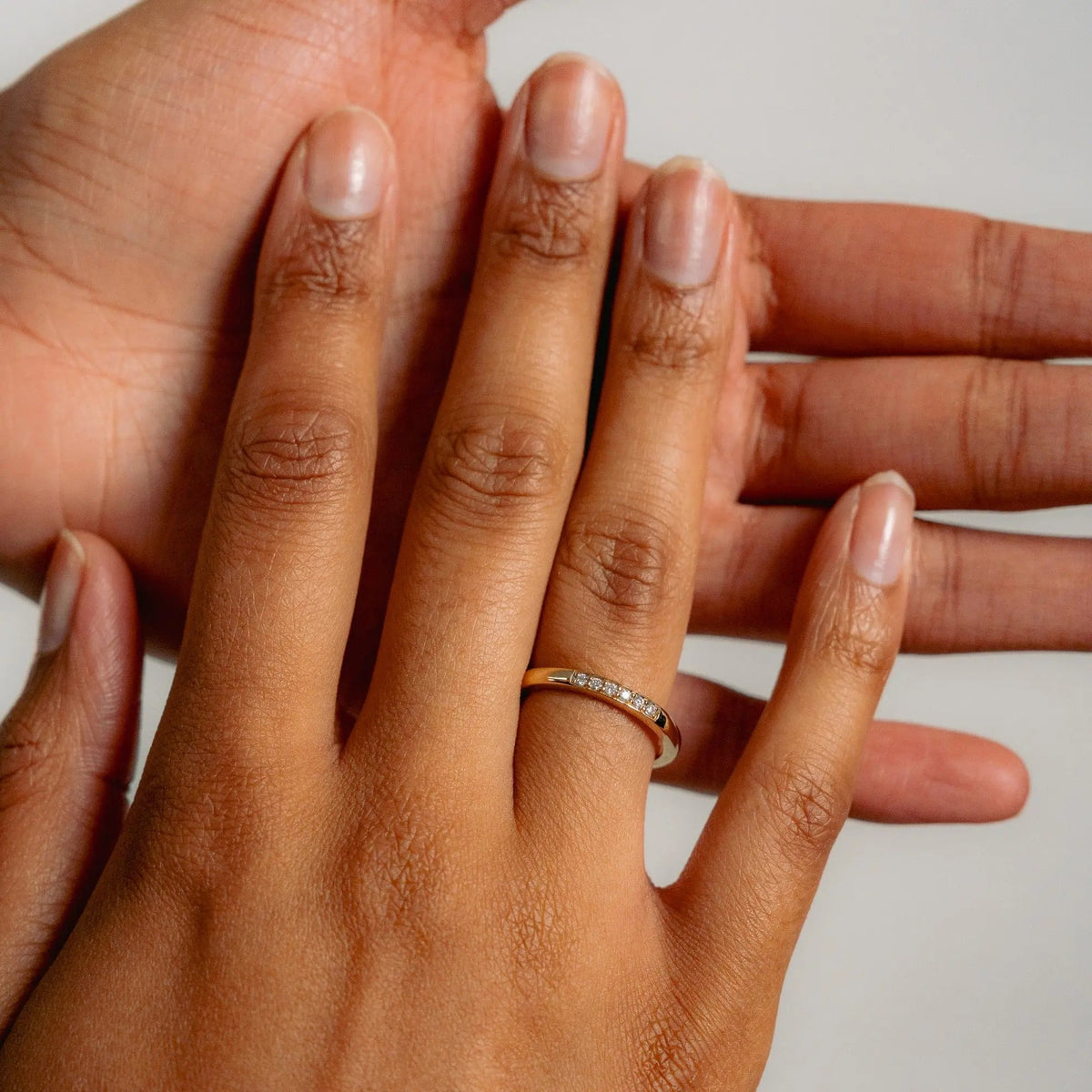 Barkly Stacking Ring | 9ct Solid Gold, Lab-Grown Diamonds