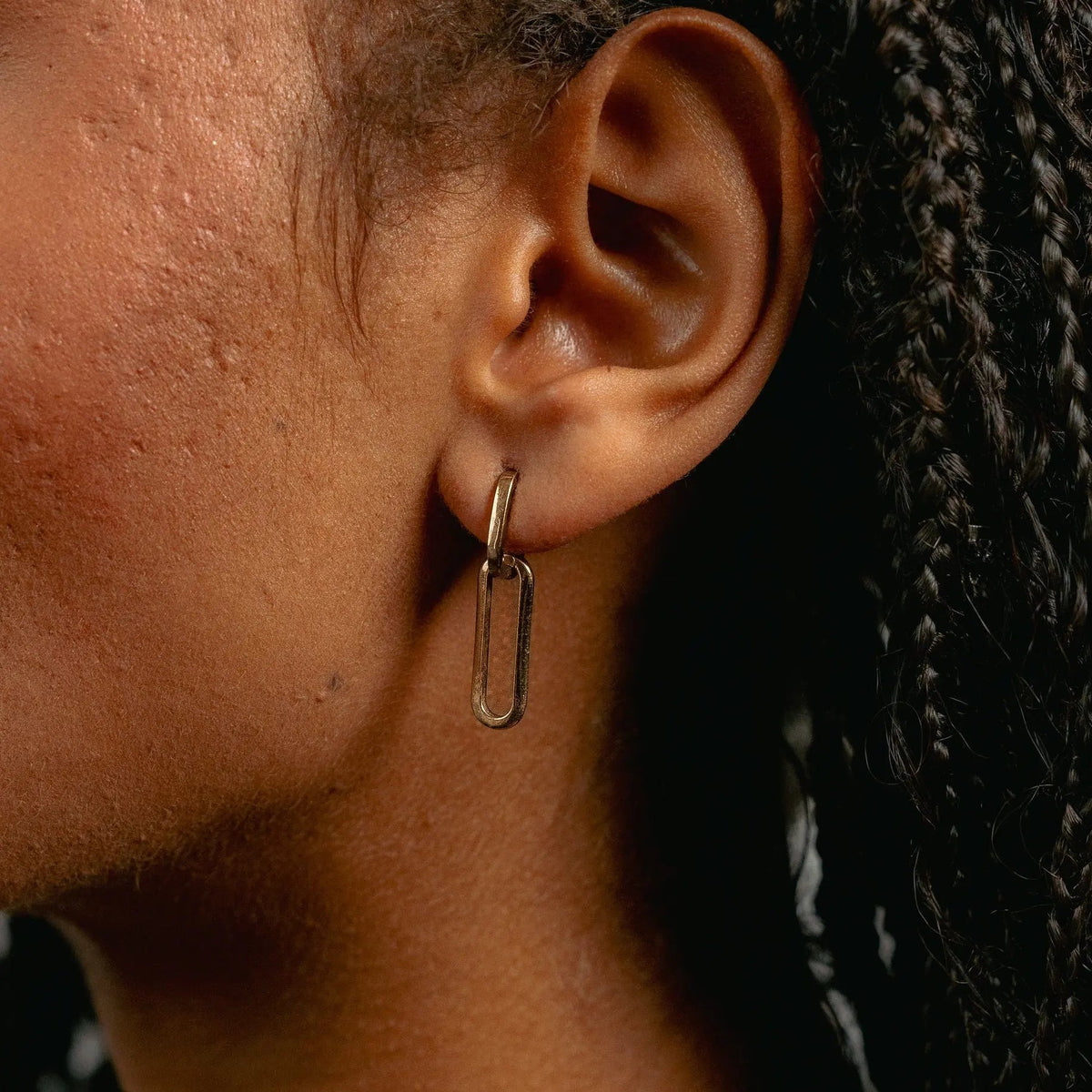 Paperclip Earrings | 9ct Solid Gold