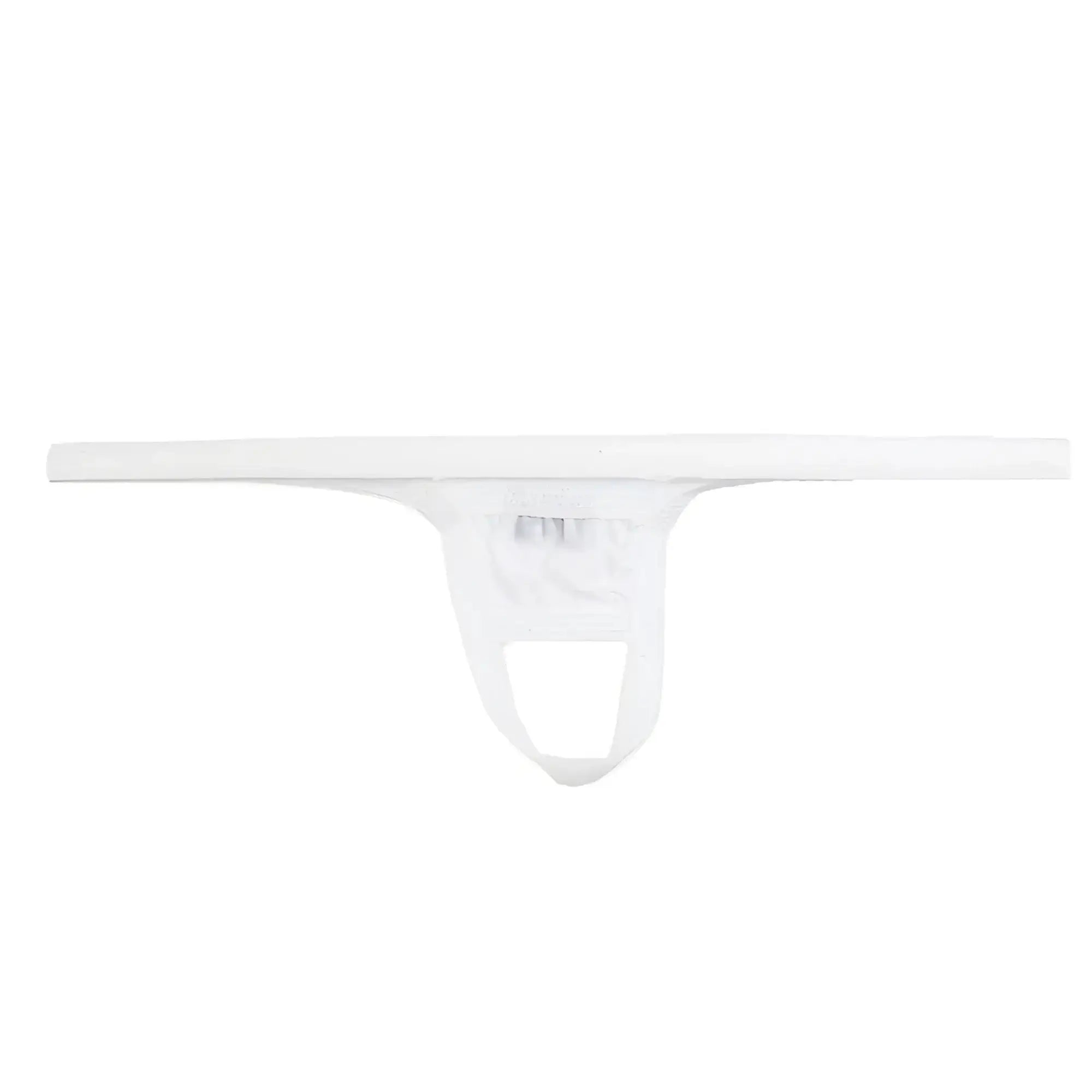 White cotton jockstrap with minimalist design u-station ball holder model u0011-100 for athletic support