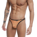 Orange mesh thong with black trim and small urs logo on waistband u station bar thong neon orange u0014-800