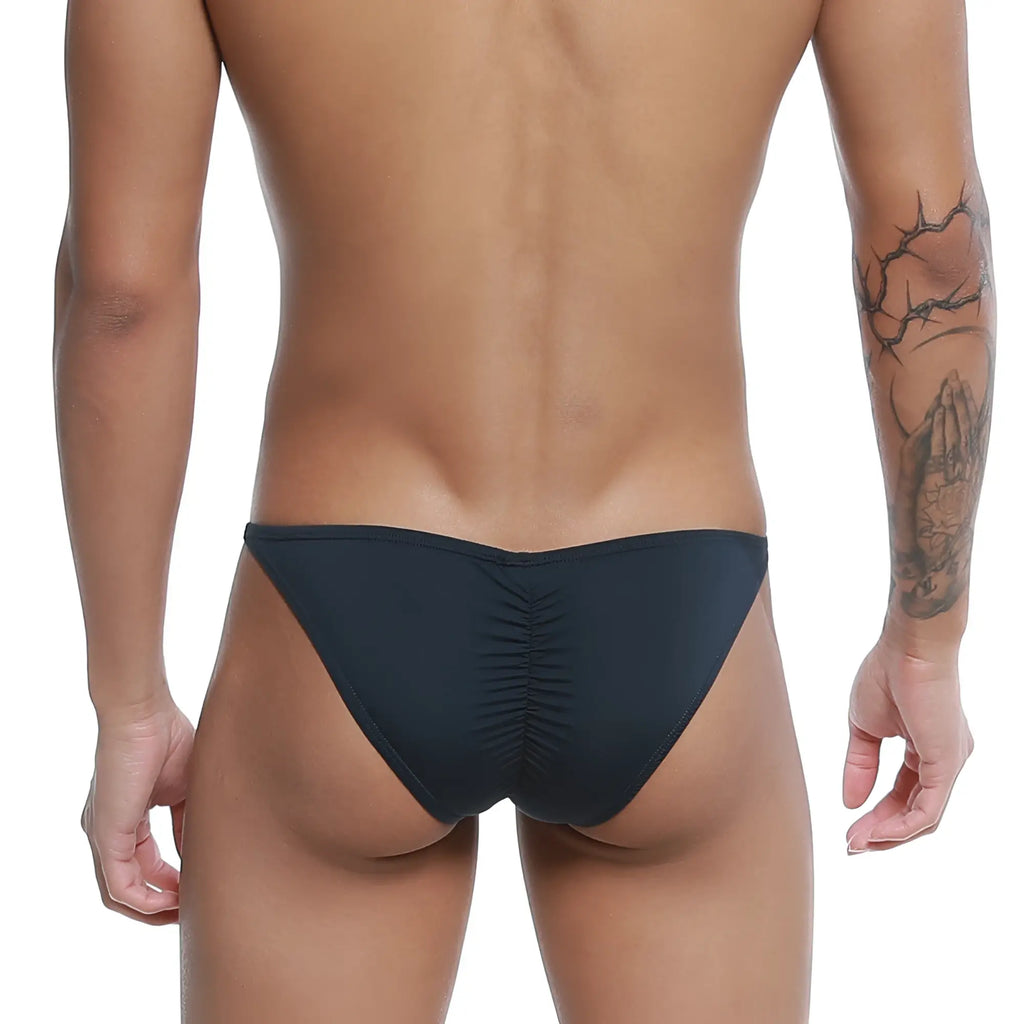 Black ruched swim trunks u station me bikini black u0032-001 with textured fabric for stylish beachwear