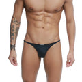 Black ustation thong bikini with sleek form-fitting design showing the back side in u-station me bikini black u0032-001