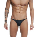 Black ustation thong bikini with sleek form-fitting design showing the back side in u-station me bikini black u0032-001