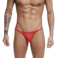 Red u-station thong with a snug form-fitting design from u-station me bikini red u0032-600 shown from the back
