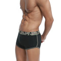 Black us in u-station brazilian trunk in khaki showcasing durable fabric and modern fit