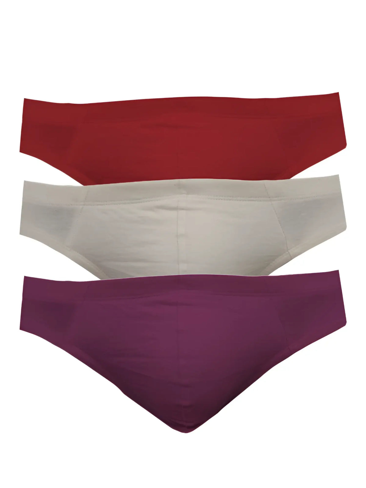 Set of three ug contour french briefs in red white and purple offering comfortable everyday wear