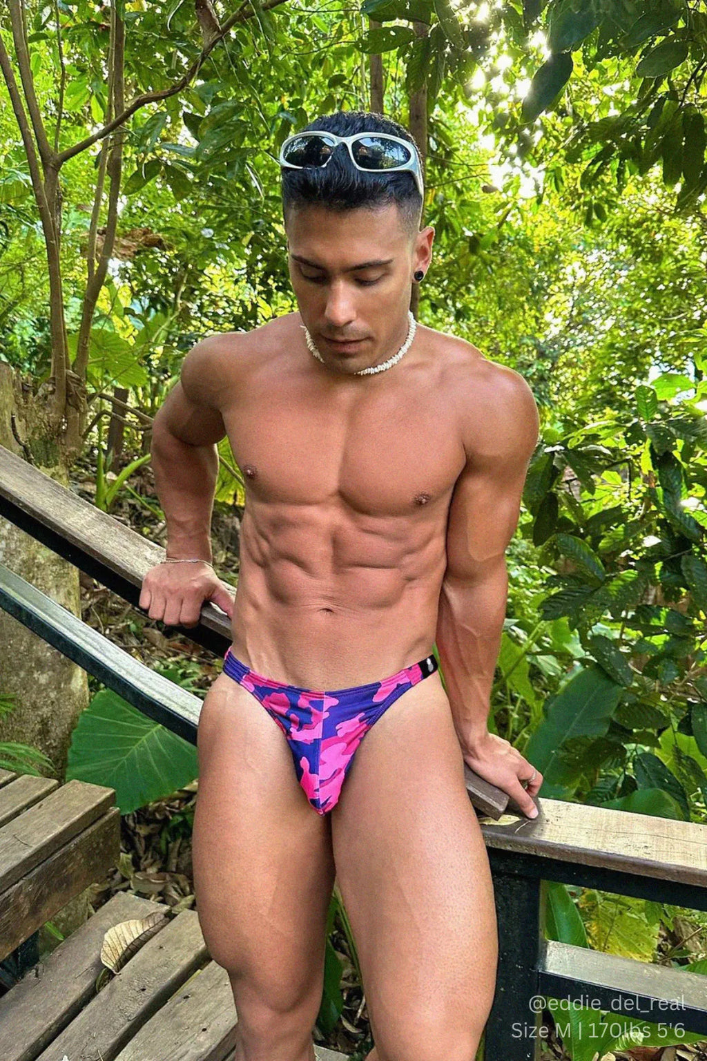 JJ Malibu Men's Cheeky Classic G-String Thong - Pink Camo