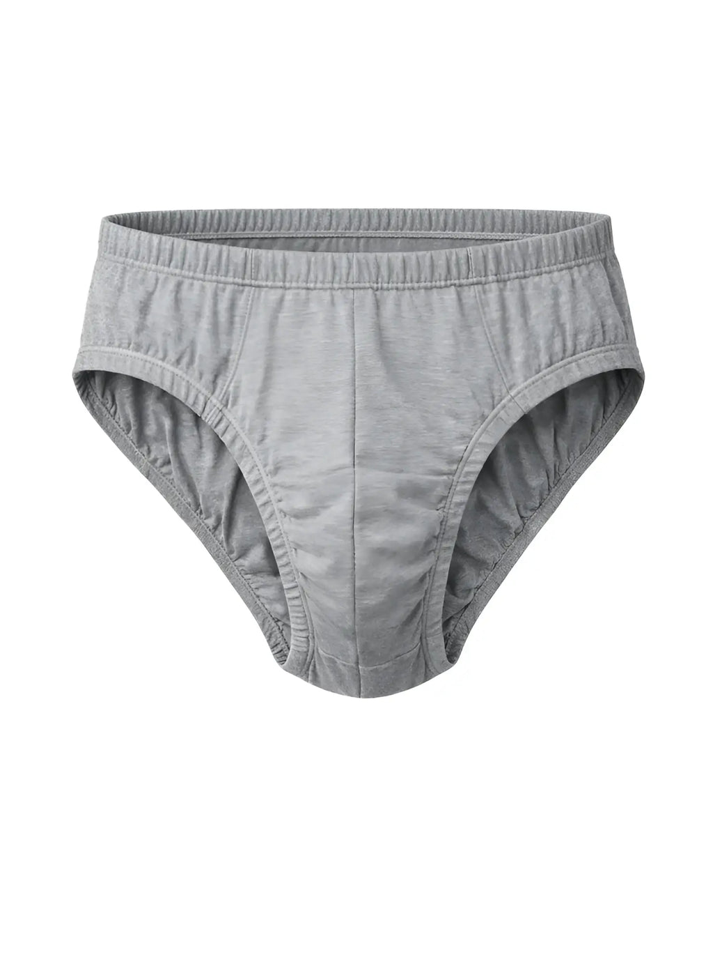 Undergear contour basic brief gray heathered cotton briefs with soft elastic waistband and subtle seam detailing