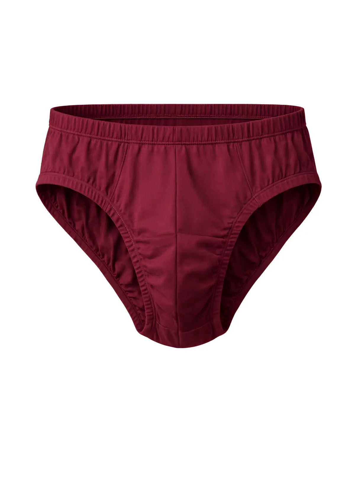 Maroon undergear contour basic brief menâ€™s briefs with elastic waistband and smooth stretchy fabric