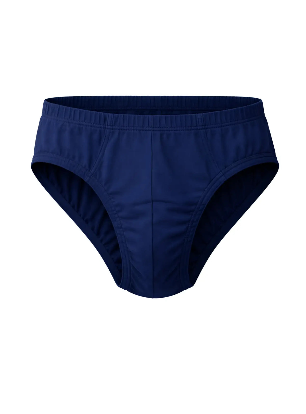 Navy blue cotton undergear contour basic brief with elastic waistband for comfortable everyday wear