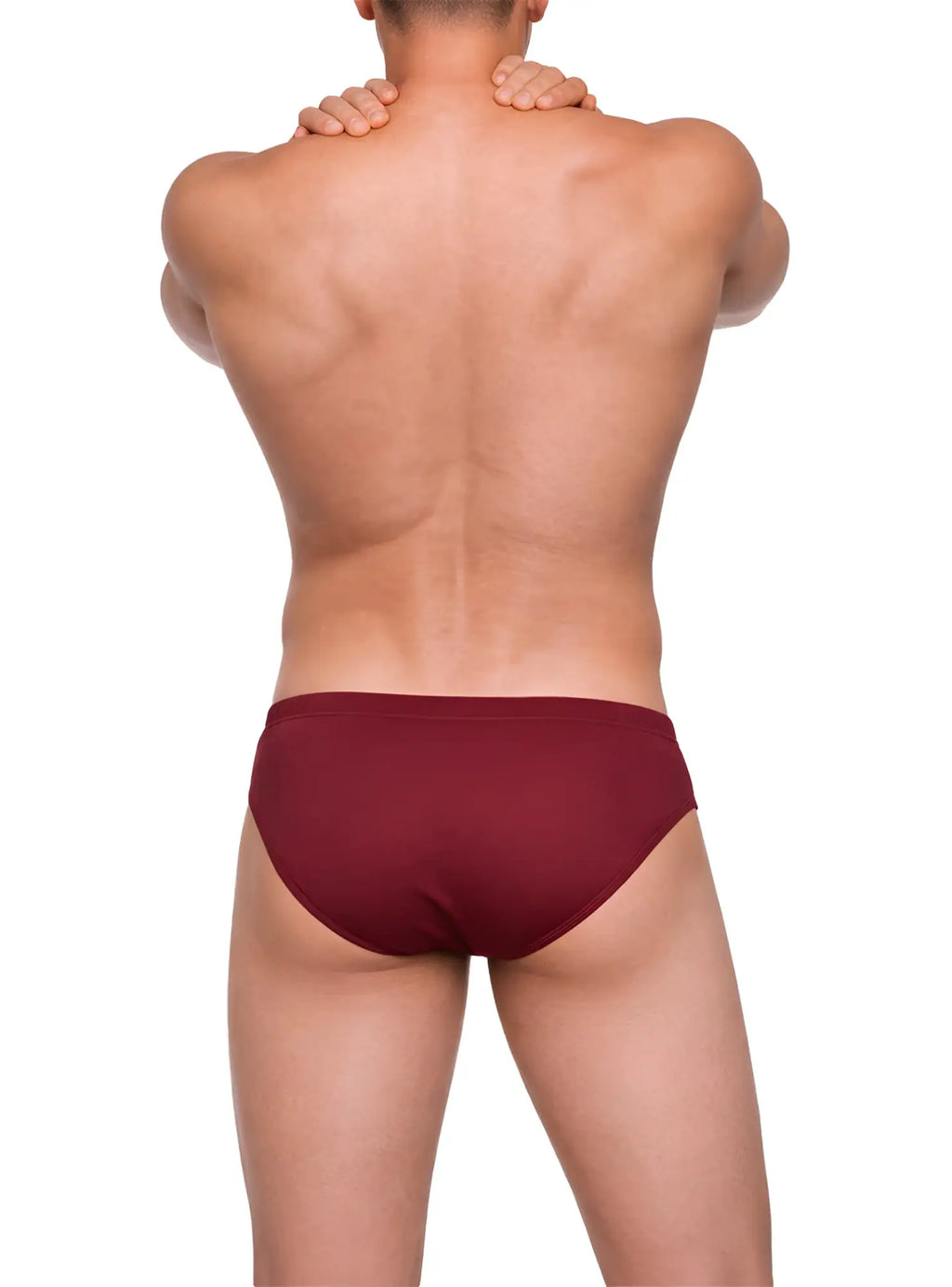 Undergear contour basic brief solid maroon color with sleek smooth fabric finish for comfortable everyday wear