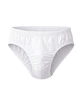 Undergear contour basic brief white cotton briefs with smooth seamless design and elastic waistband front view