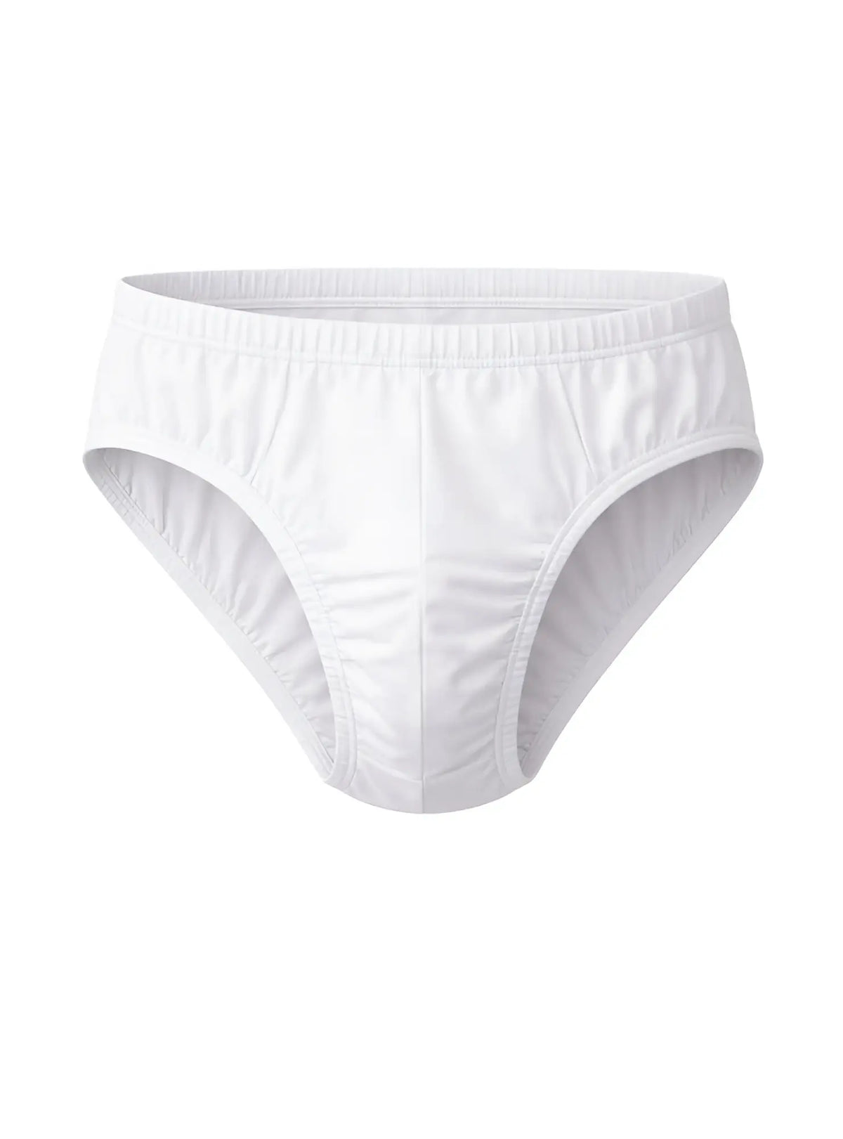Undergear contour basic brief white cotton briefs with smooth seamless design and elastic waistband front view