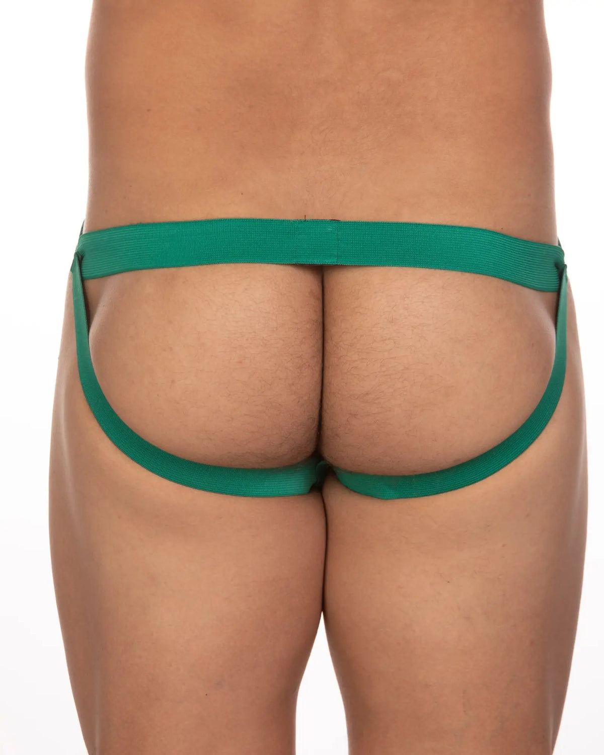 Green fabric briefs with wide waistband and side straps from undergear fizx mark solid knit jockstrap collection