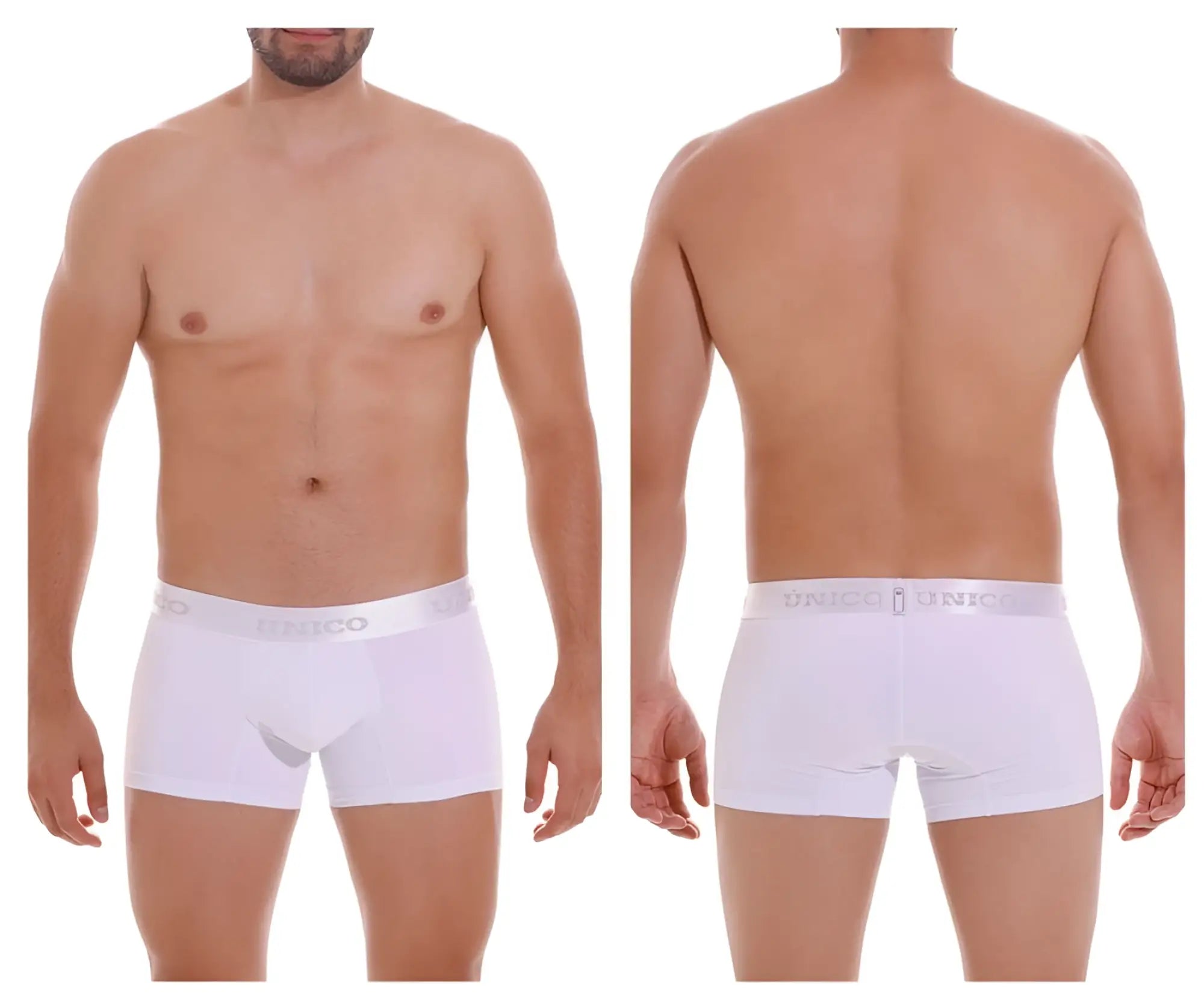 White unico 22120100101 cristalino a22 trunks seamless boxer briefs with elastic waistband and smooth fabric