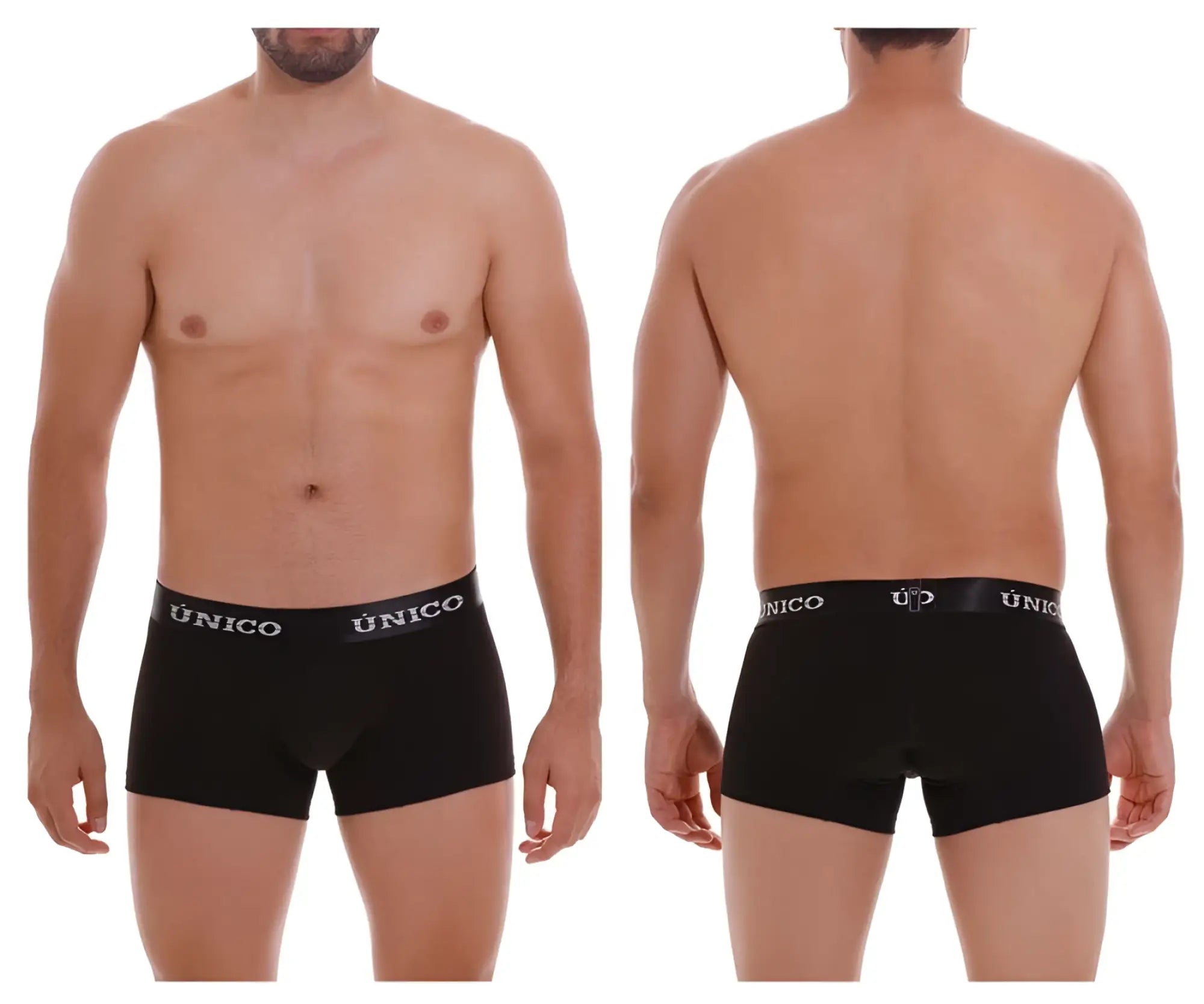 Black unico 22120100103 intenso a22 men’s briefs with white logo band in soft breathable fabric