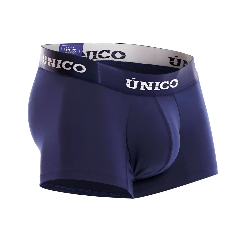 Navy blue Unico 22120100106 Profundo M22 men’s briefs with supportive pouch and branded elastic waistband