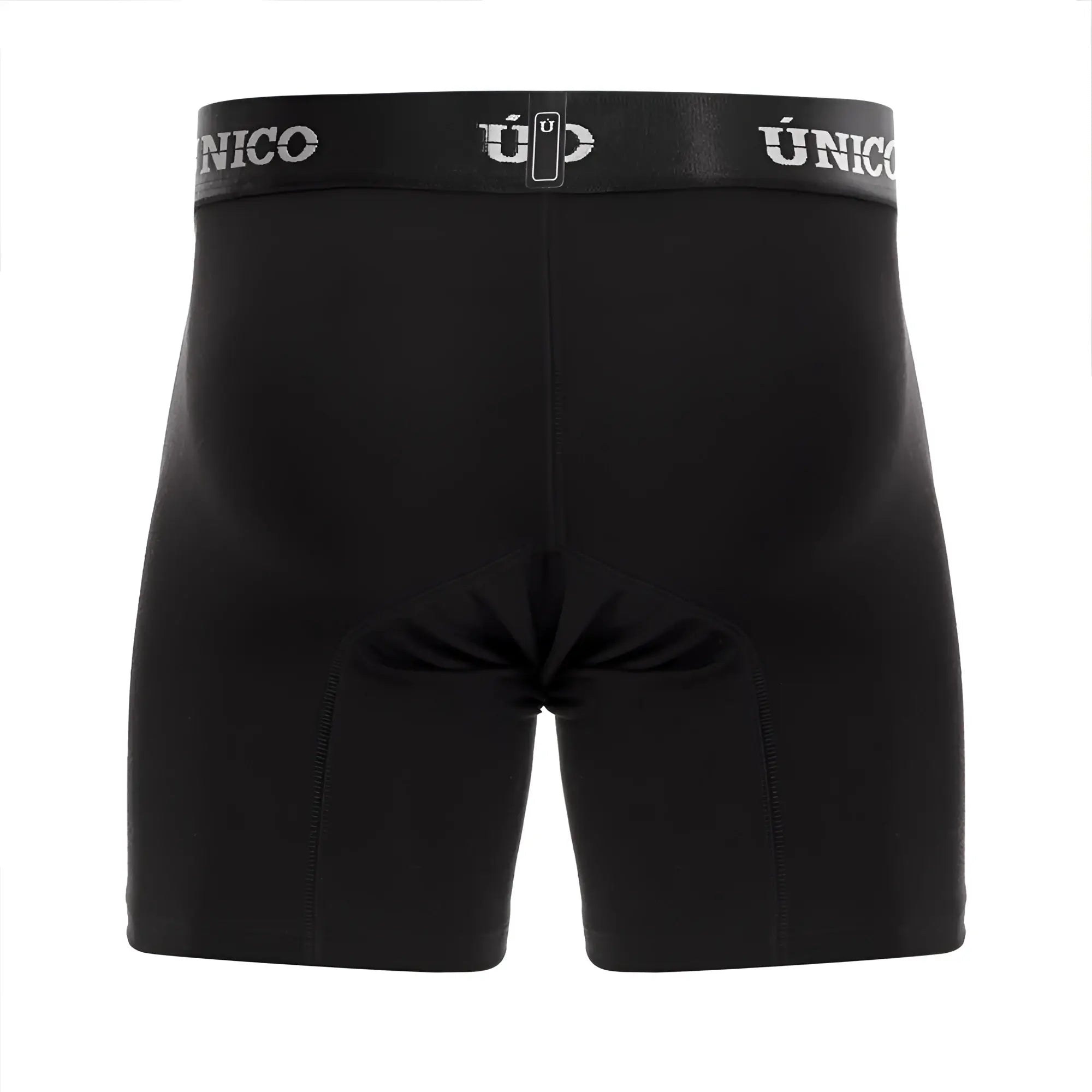 Black Unico 22120100203 Intenso A22 boxer briefs with branded elastic waistband featuring white Unico logo