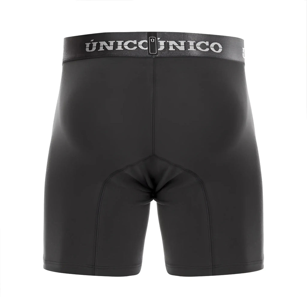 Black unico asfalto boxer briefs in dark gray with form-hugging design and reinforced seams for comfort and support