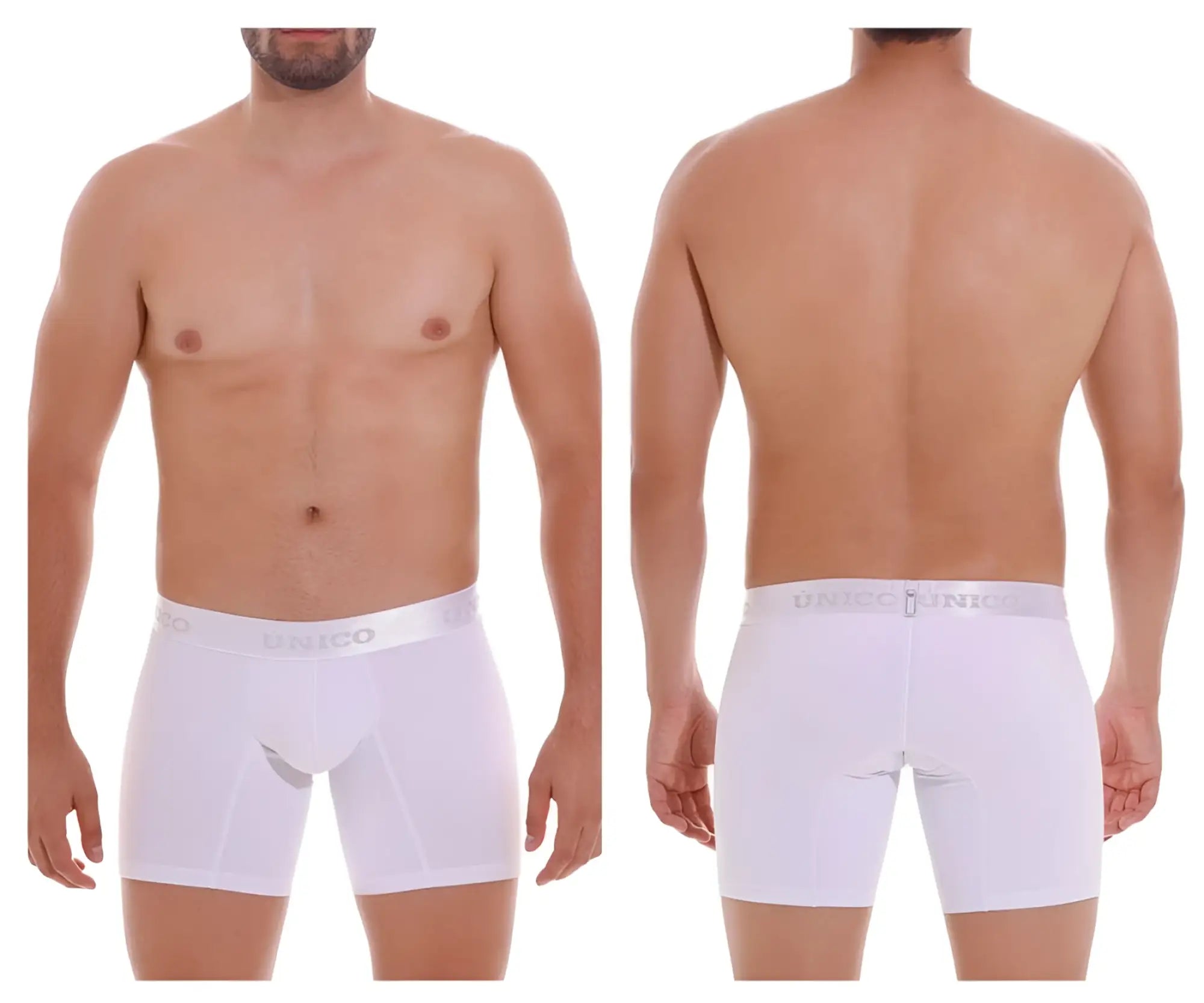 White unico 22120100205 cristalino m22 boxer briefs with smooth form-fitting design and elastic waistband