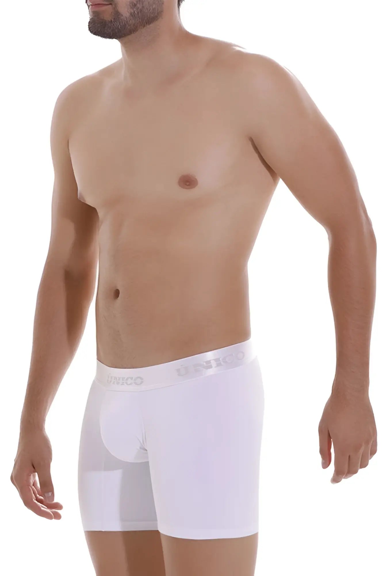 White unico cristallino m22 boxer briefs with smooth form-fitting design and subtle logo on waistband color 00-white