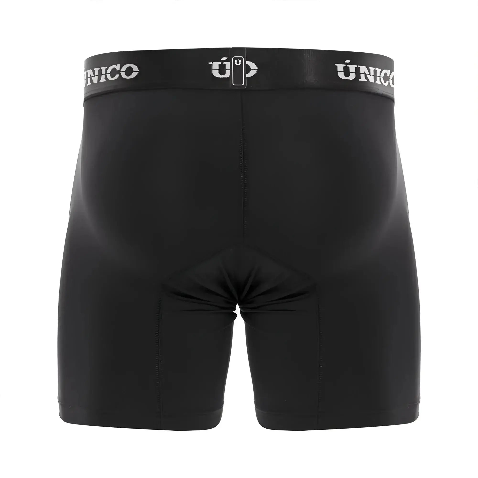 Black unico 22120100207 intenso m22 boxer briefs with snug fit and elastic waistband featuring white logo
