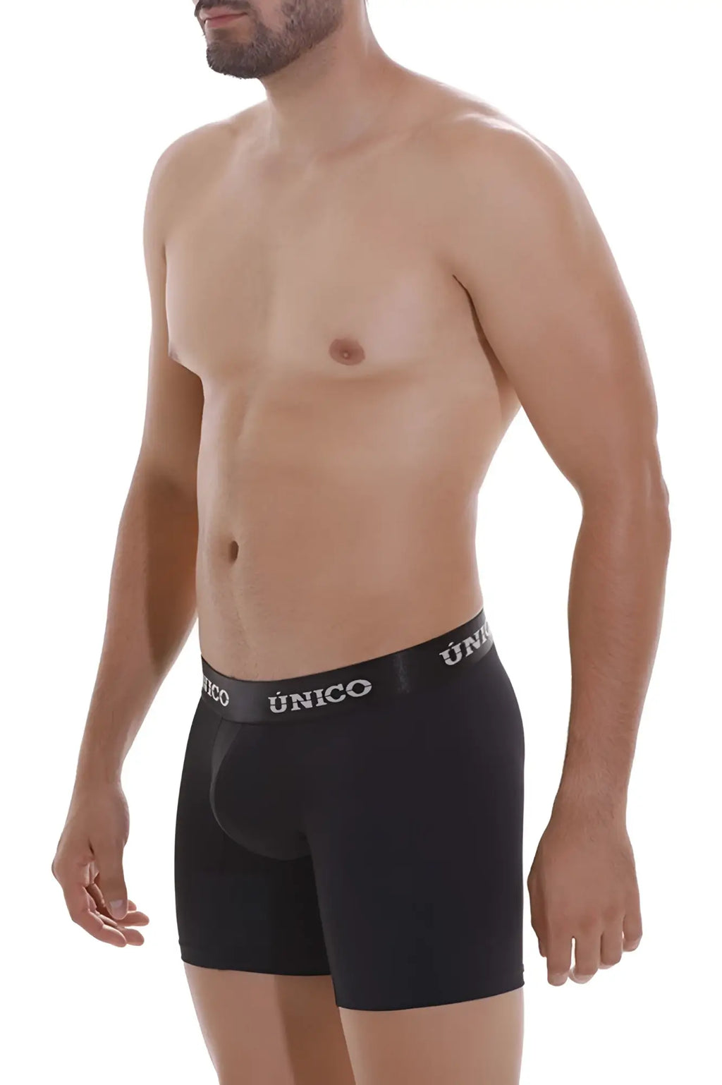 Black unico intenso m22 boxer briefs with snug fit elastic waistband in black color for comfortable wear