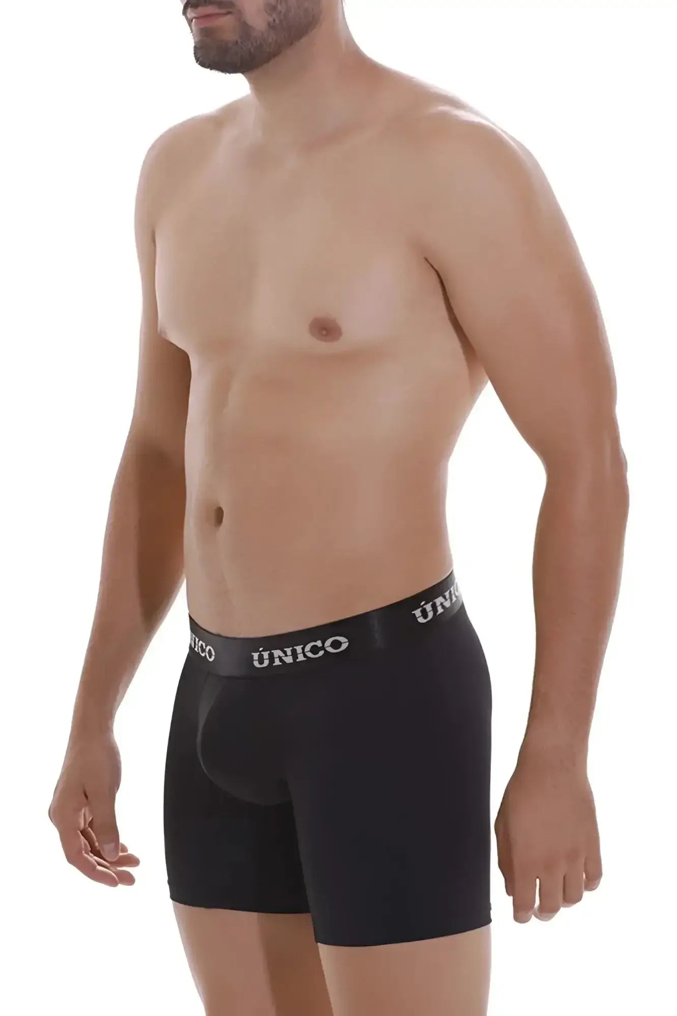 Black unico intenso m22 boxer briefs with snug fit elastic waistband in black color for comfortable wear