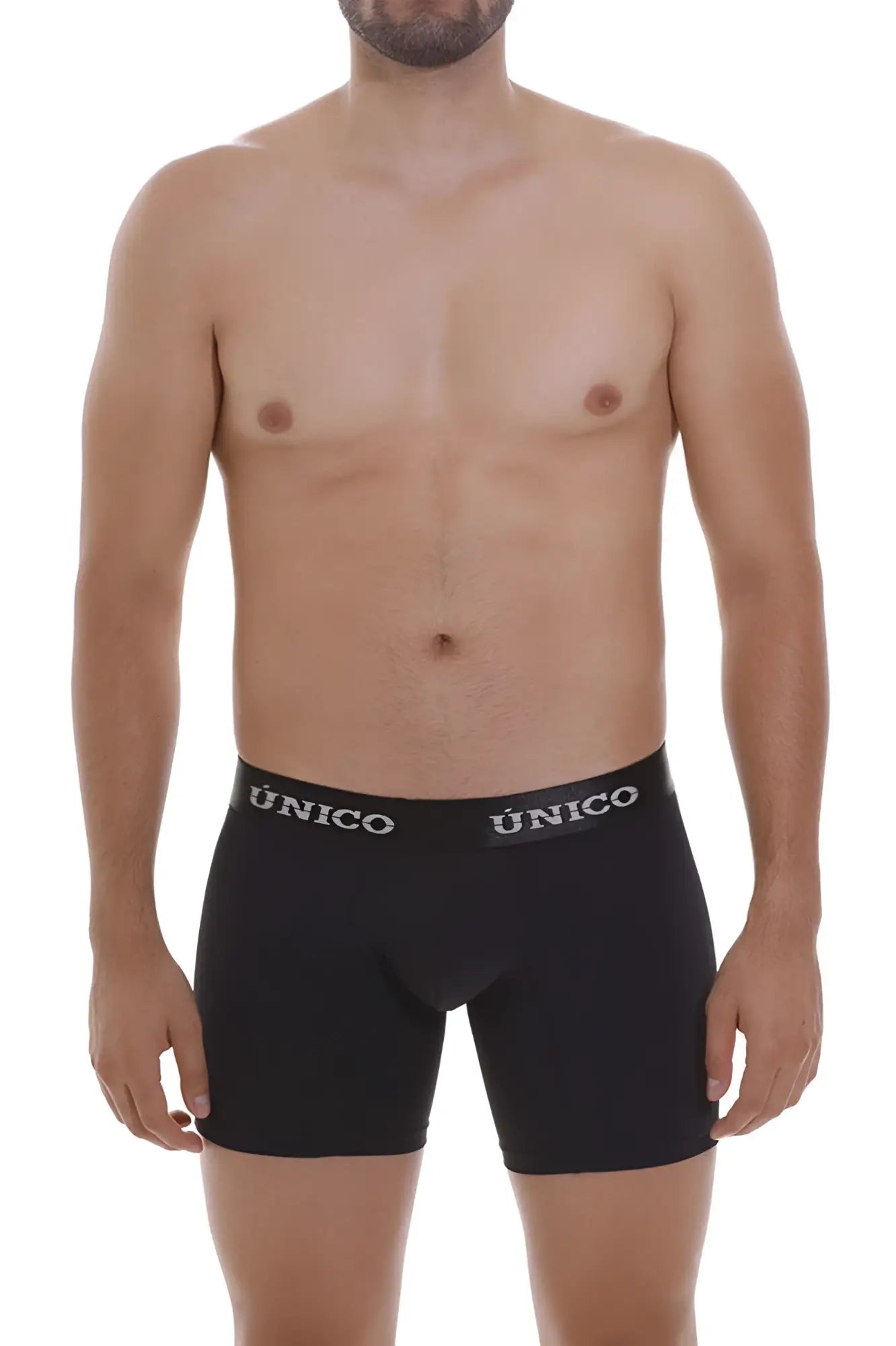 Black unico intenso m22 boxer briefs with white logo band designed for comfortable everyday wear