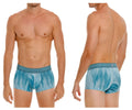 Unico 24080100112 hilada trunks blue men’s boxer briefs with blue pattern and textured waistband