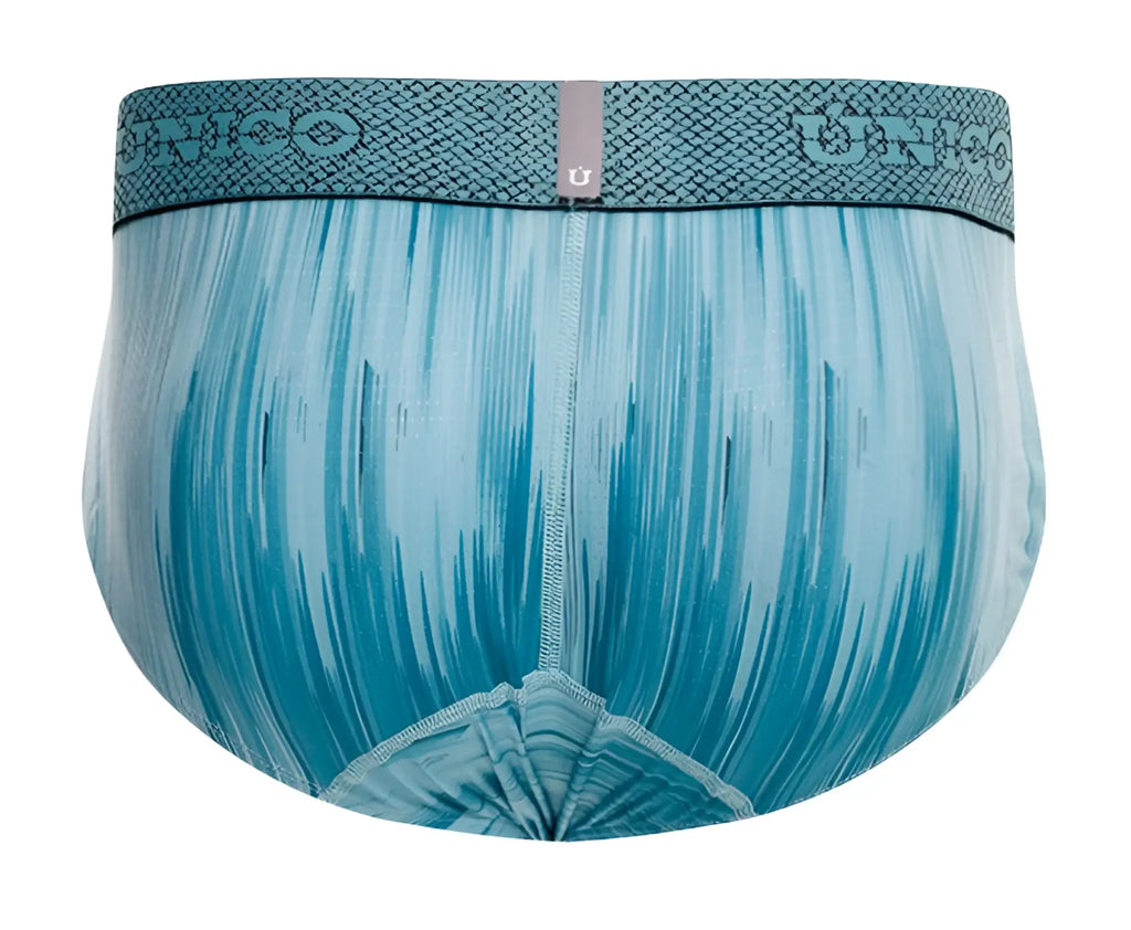Unico 24080101112 hilada briefs blue men’s briefs with textured brushstroke pattern and elastic waistband