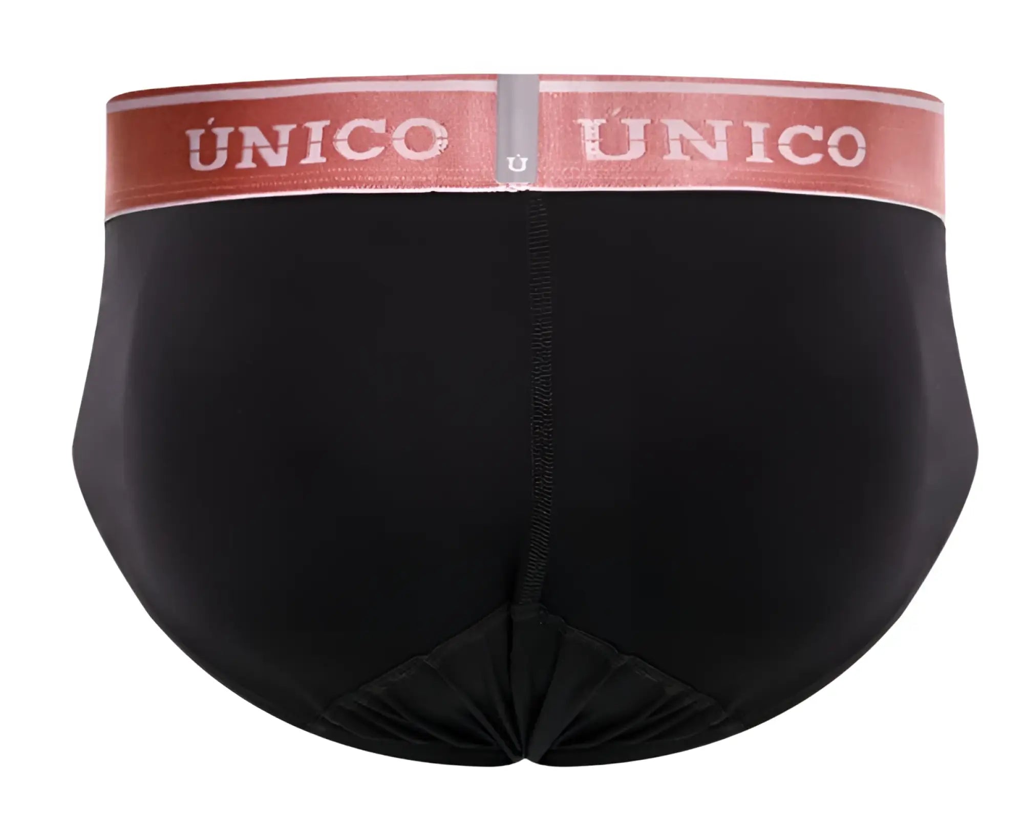 Black unico 24110101108 oro rosa men’s briefs with red waistband and white brand lettering in color 99-black