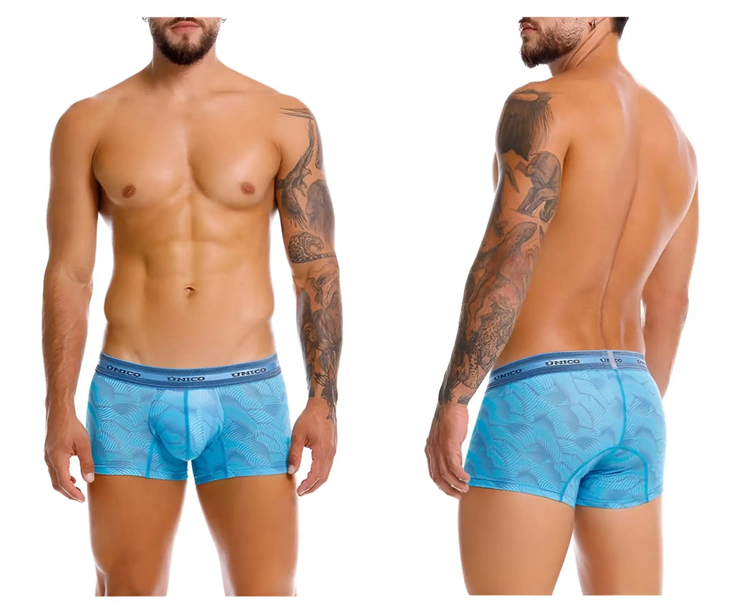 Blue patterned unico 25040100101 Estraza men’s boxer briefs color 46-blue with comfortable fit and breathable fabric