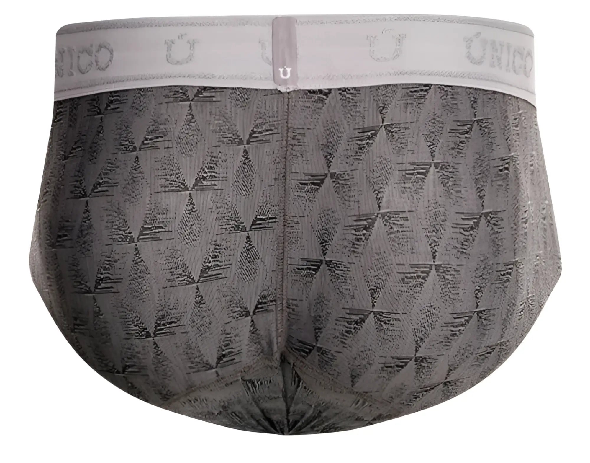 Unico 25050101103 chisell briefs gray men’s briefs with subtle geometric pattern and elastic waistband
