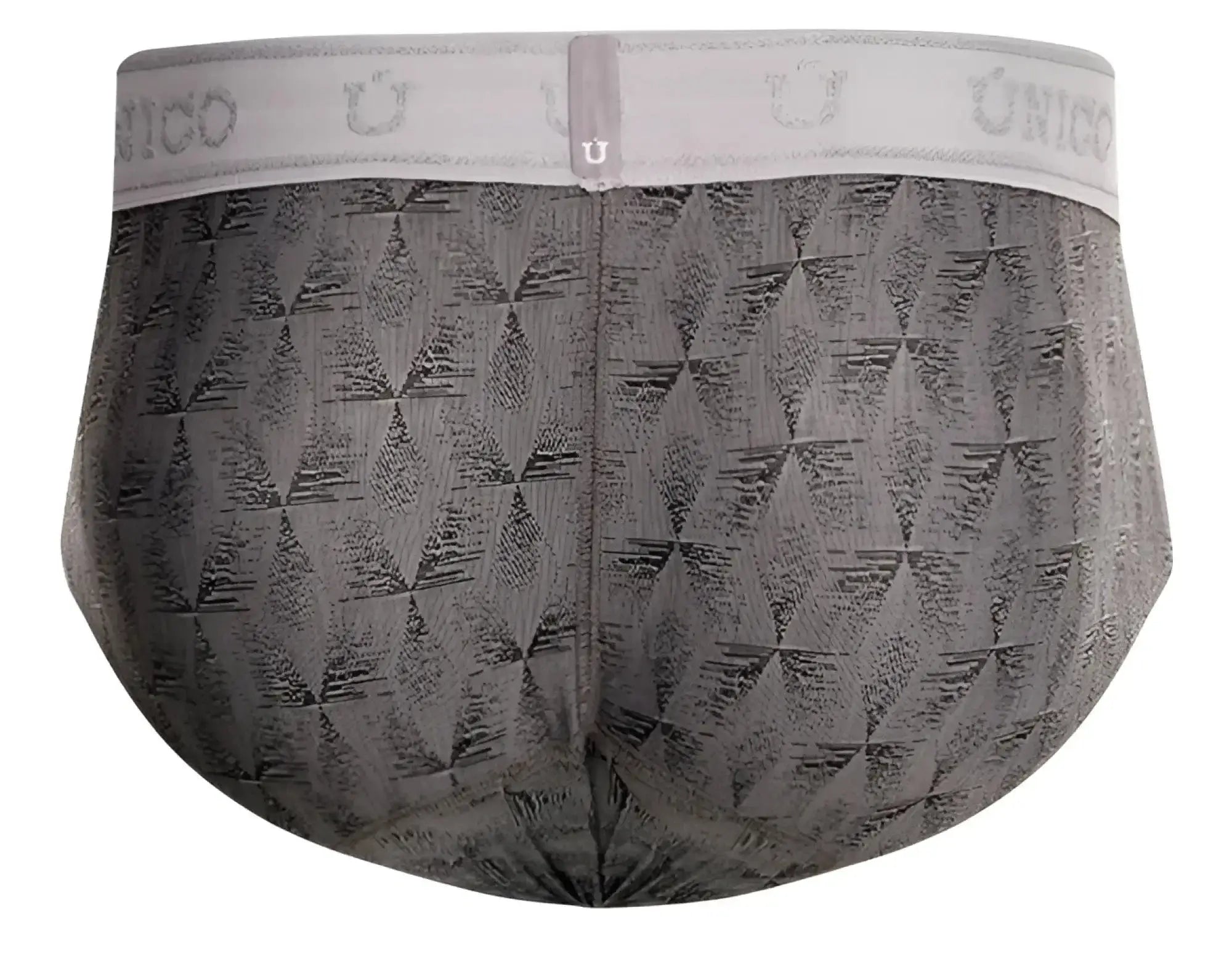Unico 25050101103 chisell briefs gray men’s briefs with subtle geometric pattern and elastic waistband