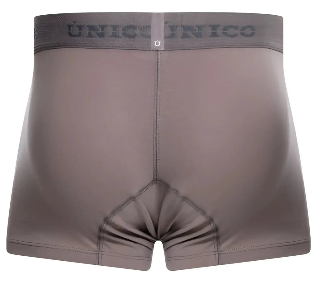 Gray unico 26020100120 ruano trunks boxer briefs with subtle textured waistband and reinforced stitching