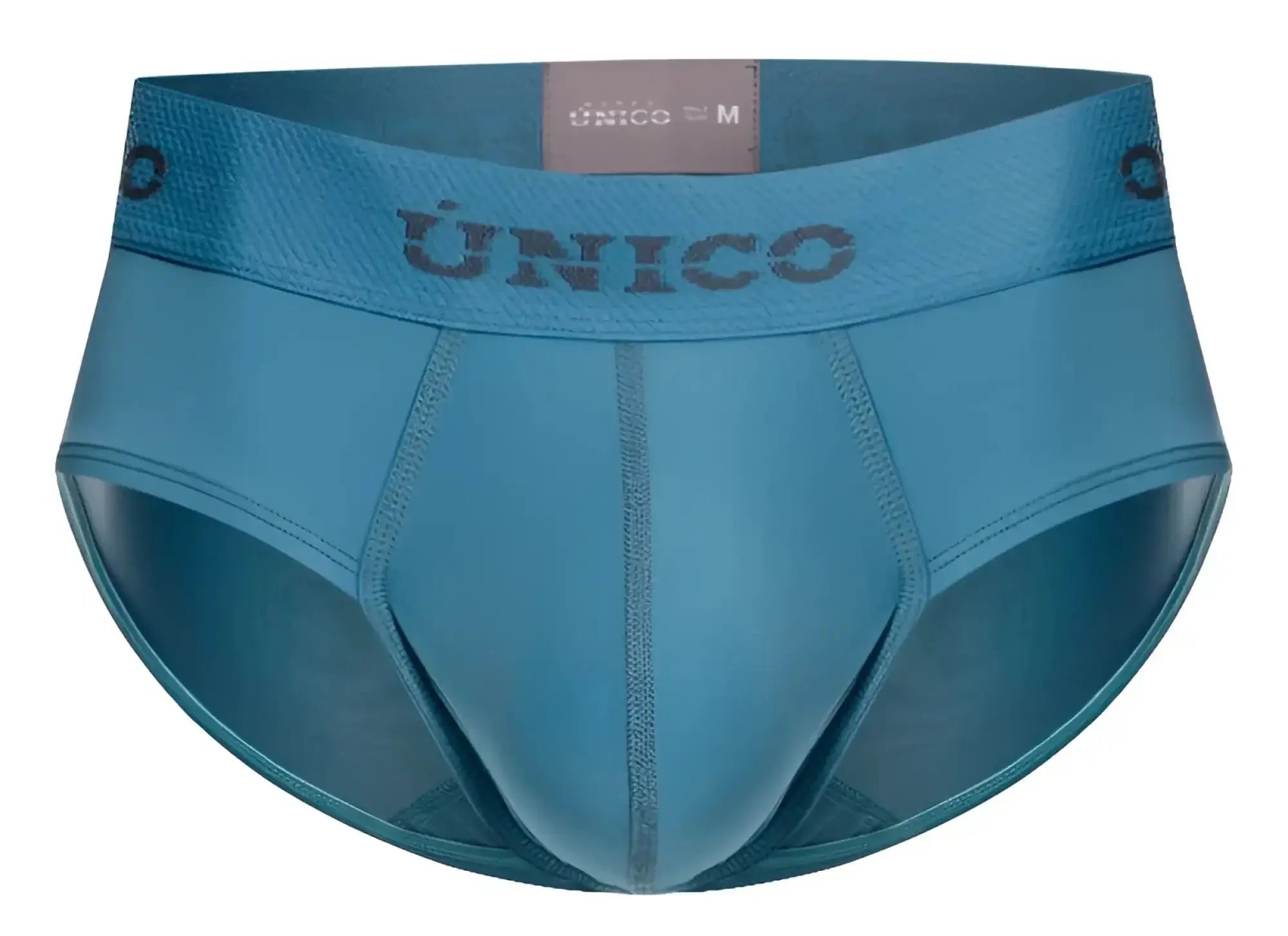 Teal unico 26020101118 ventisca men’s briefs with textured waistband and subtle stitching details